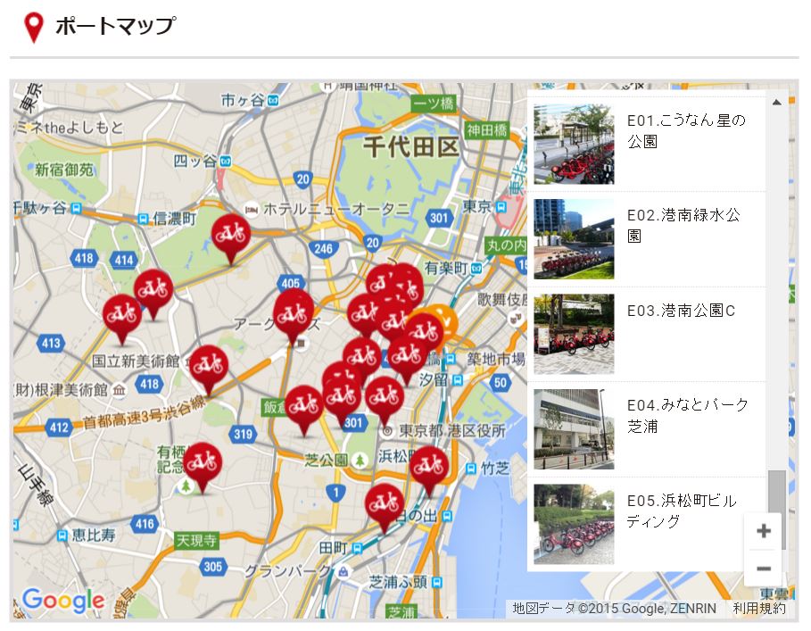 レンタルサイクル、自転車シェアリング