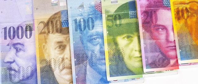 スイスフラン紙幣