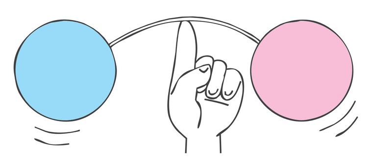 バランス、釣り合う