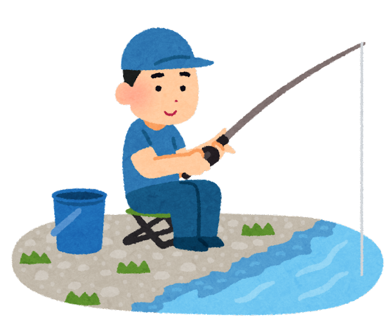 釣りはじっと待つ